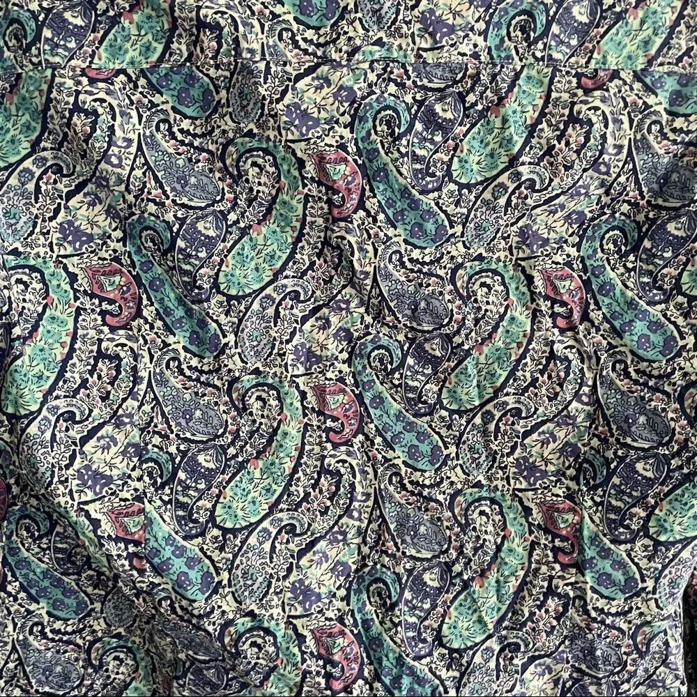 LIBERTY ART FABRICS Lord & Taylor Cotton Floral Print Button Front Shirt XS
